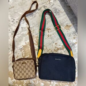 Gucci mini Monogram and Black Crossbody Bags BOGO